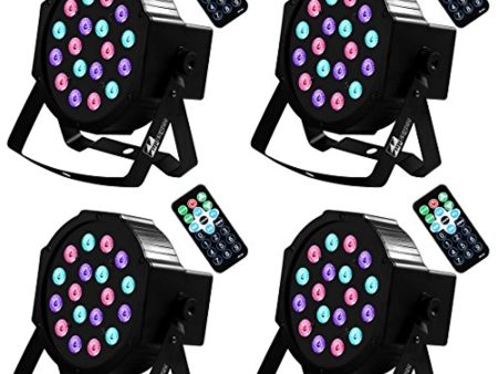 Missyee Stage lights Disco-Lights- Full RGB Color Mixing LED Flat Par Can - 36 LEDs par light - Red, Green and Blue color mixing - Dj-Lighting - Stage Lighting - Dance Floor Lighting (4 pack (B2) Online