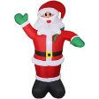 WDERNI Inflatable Santa Claus 6ft Christmas Blow-Up Yard Decoration with LED Best Gift for Indoor Outdoor Holiday Party, with LED Light, Water Bag, and Electric Air Pump Fashion