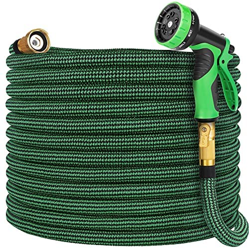 Vezane Garden Hose 100ft, Water Hose with 10 Function Nozzle and Durable 4 Layers Latex, Lightweight Expandable Hose for Garden Watering, No-Kink Flexible Hose for Car Washing For Discount