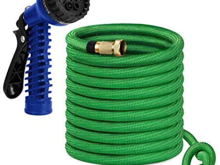 Vezane  50 FT Expandable Flexible Garden Hose, Kink Proof, Triple Core Latex, 3 4 in Brass Fittings with Spray Nozzle. Cheap