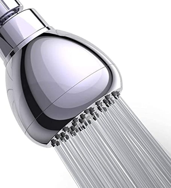 WASSA High Pressure Shower Head - 3 Inch Anti-leak Fixed Showerhead - Angle-adjustable Metal Swivel Ball Joint (Chrome Finish) on Sale