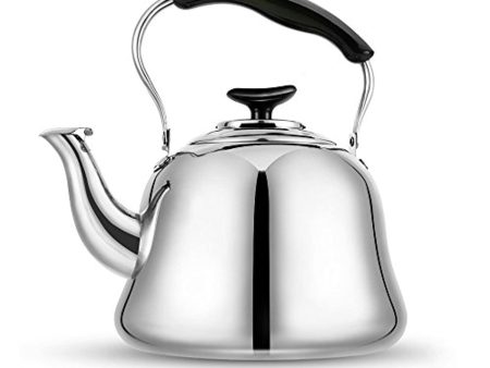 Weftnom Tea Kettle Stovetop Teapot 2 Liter Stainless Steel Hot Water Kettle Whistling -Mirror Finsh,Folding Handle,Fast To Boil, Whistling Teakettles For Cheap