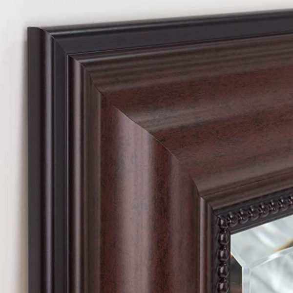 Trvone 8537 Wall Mirror, 28 x 34, Cherry Online now