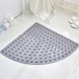 ZXCVBN Bathroom non-slip Fan-shaped Shower Room Mat Strong Adsorption Anti-skid Environmentally Friendly PVC No Smell Household bath mat (Color : Gray, Size : 70x70cm) Online Hot Sale