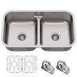 XINLEO  KBU32 Premier Kitchen Sink Double Bowl, Stainless Steel Online Hot Sale