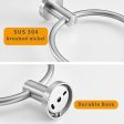 BESy SUS 304 Stainless Steel Bathroom Hand Towel Ring Towel Holder, Drill Free with Glue or Wall Mounted with Screws, Heavy Duty Round Pedestal, Brushed Nickel Finish Cheap