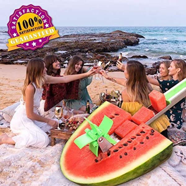 Weetiee Watermelon Windmill Cutter Slicer [Original] - Weetiee Auto Stainless Steel Melon Cuber Knife - Fun Fruit Vegetable Salad Quickly Cut Tool, Best Gift For Cheap