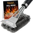 POLIGO BBQ Brush for Grill Cleaning Safe Grill Brush and Scraper with Deluxe Handle - 18  Grill Cleaner Brush Stainless Steel Bristle Grill Brush for Outdoor Grill Wizard Grate - Ideal Grilling Gifts Sale