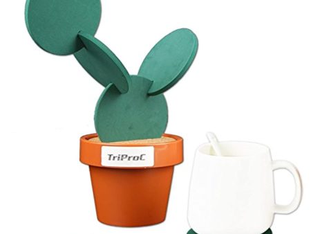 TriPro Original Coasters Set of 6 Pieces with Creative Cactus Shaped Design for Holiday Gift & Home Decoration Online Sale