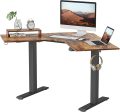 BANTI Dual Motor L-Shaped Electric Standing Desk, 48 Inches Adjustable Height Stand Up Desk, Sit Stand Home Office Desk with Rustic Brown Top Black Frame Online