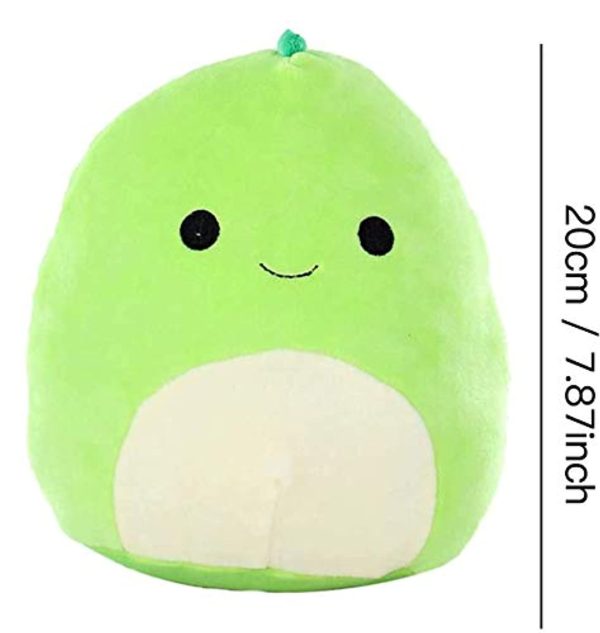 XFHR 1 Pcs Cute Dinosaur Plush Toy Dinosaur Stuffed Animal, 8 Inch Cotton Plushies Doll Soft Lumbar Back Cushion Pillow for Car and Home Decoration Plush Birthday Gifts(Green) For Sale