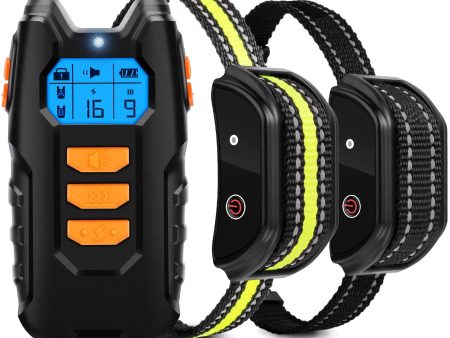 Flittor Dog Training Collar, Shock Collar for Dogs with Remote, 2 Receiver Rechargeable Dog Shock Collar, 3 Modes Beep Vibration and Shock Waterproof Bark Collar for Small, Medium, Large Dogs Fashion