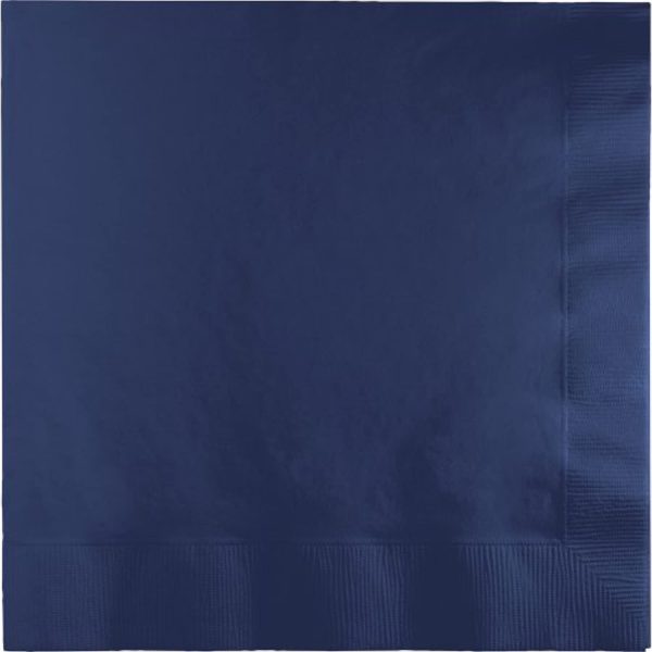 V PLUS  250-Count Touch of Color 3-Ply Paper Dinner Napkins, Navy Blue Sale