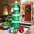 WDERNI 8 FT Christmas Inflatable Tree Christmas Decoration with LED Lights, Blow Up Inflatable Tree Yard Decorations with 3 Gift Boxes for Xmas Party Indoor, Outdoor, Garden Decor Hot on Sale