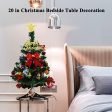 WDERNI Mini Christmas Tree Indoor Decoration with 36 Christmas Ornaments and LED String Light for Home, Office, Party Decoration-Best Gift for Kids Fashion