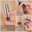 WOSBO Electric Pepper Salt Grinder-Electric Salt and Pepper Grinder, Battery Operated Stainless Steel Pepper Mill Salt , Adjustable Coarseness,Push Button,One Handed Operation（1 pcs） Online now