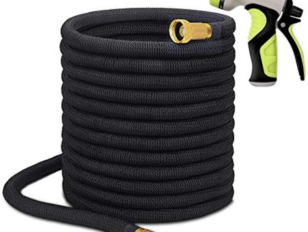 Unywarse 100ft Garden Hose Set, Extra Strength Fabric Triple Layer Latex Core, 3 4 Solid Brass Fittings, 9 Function Spray Nozzle with Storage Bag, Premium No-Kink Flexible Water Hose Online Hot Sale