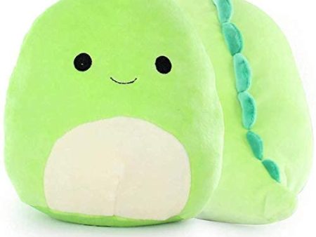 XFHR 1 Pcs Cute Dinosaur Plush Toy Dinosaur Stuffed Animal, 8 Inch Cotton Plushies Doll Soft Lumbar Back Cushion Pillow for Car and Home Decoration Plush Birthday Gifts(Green) For Sale