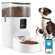 Lewondr 7L Automatic Cat Feeder With APP Control, 2.4G WiFi Enabled Dog Auto Dry Food Dispenser With Locking buckle Lid,up to 10 Meals and 12 Portion Control Daily, 10S Voice Recorde for Dogs and Cats on Sale