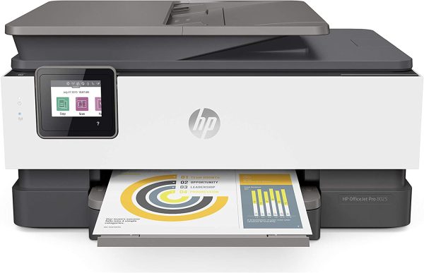 HP OfficeJet Pro 8025 All-in-One Wireless Printer, Smart Home Office Productivity, HP Instant Ink, Works with Alexa (1KR57A) For Sale