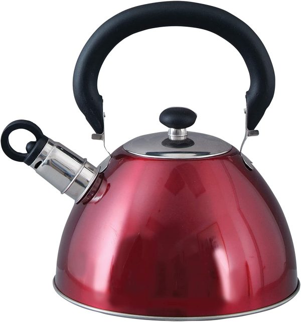 Weftnom Flintshire Stainless Steel Whistling Tea Kettle, 1.75-Quart, Brushed Satin Cheap