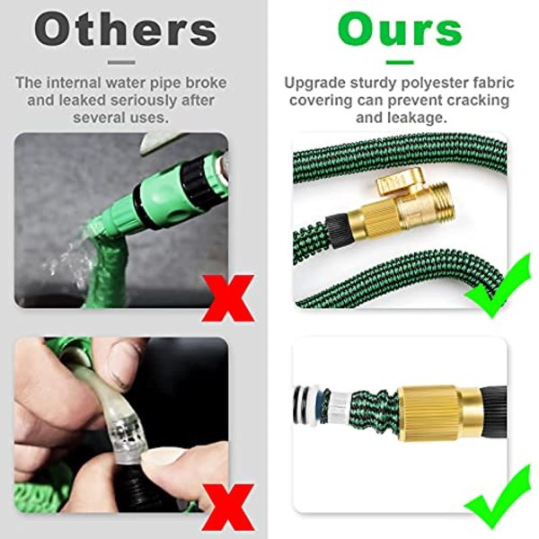 Vezane Garden Hose 100ft, Water Hose with 10 Function Nozzle and Durable 4 Layers Latex, Lightweight Expandable Hose for Garden Watering, No-Kink Flexible Hose for Car Washing For Discount