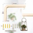 XFHR 2 Pack Plant Hangers Indoor, Plant Hooks, Hooks for Hanging Plants, Wooden Plant Hangers for Indoor Flower Baskets Pot Wind Chime Lanterns Planter Supply