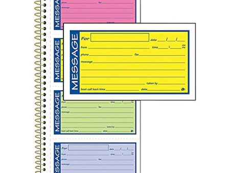 Vonlyst Adams® High Impact Phone Message Book, 2-Part Carbonless, 5-1 4  x 11 , 200 Sets per Book (SC1153RB) Hot on Sale