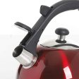 Weftnom Claredale Stainless Steel Whistling Tea Kettle, 2.2 Quarts, Red Sale