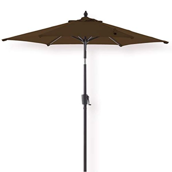 Wikiwiki Olefin 9 FT Market Umbrella Patio Outdoor Table Umbrellas with 3-year Nonfading Olefin Canopy and Push Button Tilt for Garden, Backyard & Pool For Discount