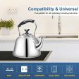 Weftnom Tea Kettle Stovetop Teapot 2 Liter Stainless Steel Hot Water Kettle Whistling -Mirror Finsh,Folding Handle,Fast To Boil, Whistling Teakettles For Cheap