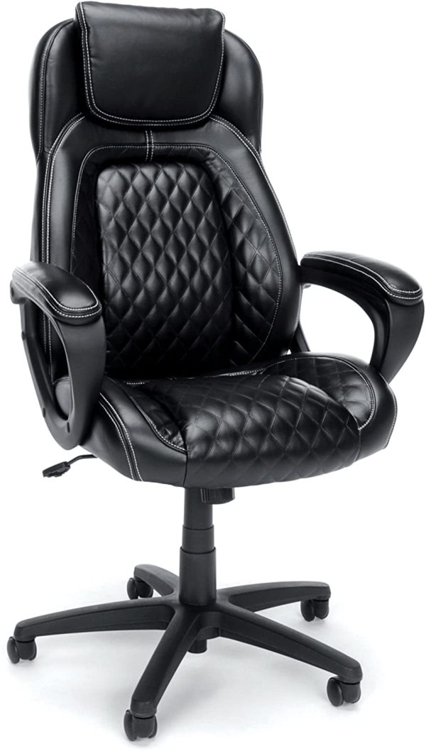 WESTERN COMFORT Collection Racing Style SofThread Leather High Back Office Chair, White Online now