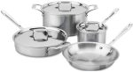 XINLEO  Brushed D5 Stainless Cookware Set, Pots and Pans, 5-Ply Stainless Steel, Professional Grade, 10-Piece - 8400001085 Cheap