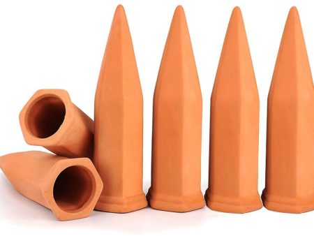 Vensovo  4 pcs Terracotta Watering Spikes - Automatic Self Watering Stakes, Plant Watering Devices for Wine Bottles Recycled Bottles, Clay Plant Garden Waterers for Vacations Hot on Sale