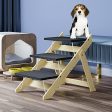 Kerrogee 2-in-1 Dog Pet Stairs, Foldable Pet Ramp,Wooden Pet Steps for Small to Large Dogs,Pet Ladder for Car,High Bed and Couch,Easy Storage For Discount