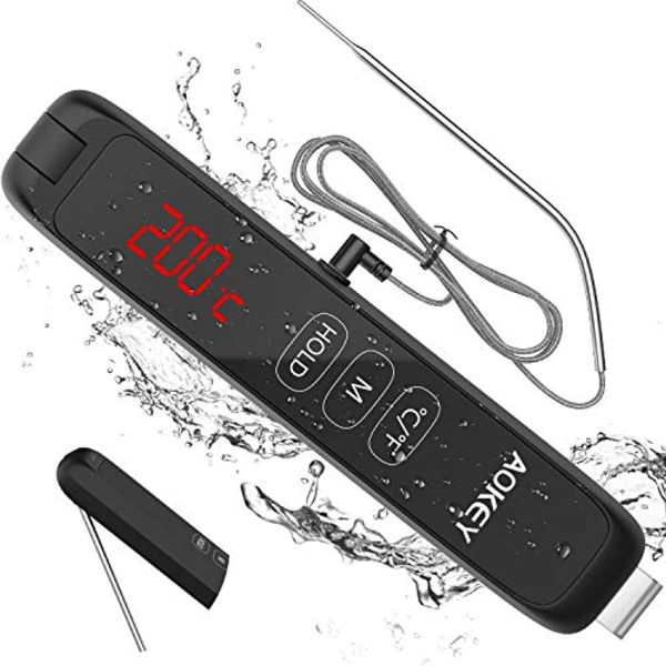 Winmor Meat Thermometer, Ultra-Fast Read Digital Food Cooking Thermometer with Backlight LCD, Waterproof Food Thermometer with Long Probe Supply