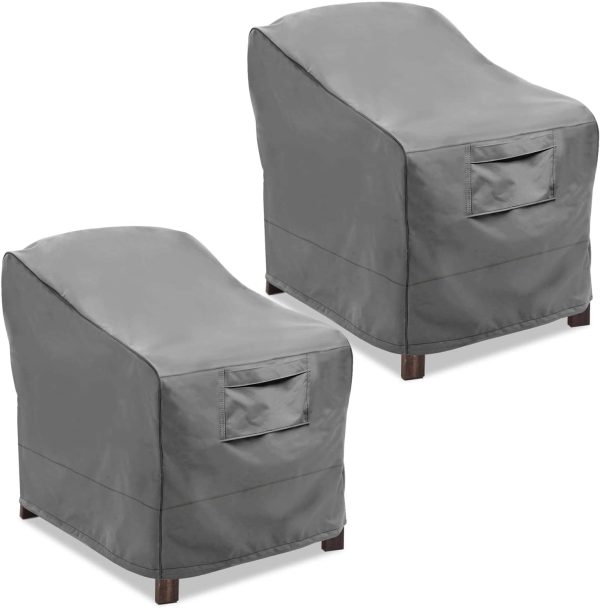 Vailge Patio Chair Covers, Lounge Deep Seat Cover, Heavy Duty and Waterproof Outdoor Lawn Patio Furniture Covers (2 Pack - Medium, Grey) For Cheap