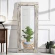 Trvone Full Length Dressing Mirror Wood Floor Mirror Solid Wood Frame Mirror with Standing Holder Wooden Frame Vertical and Horizontal Hanging Mirror Wall Decor (58 x24 , Charcoal Baked) Fashion