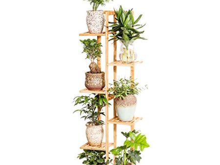 WEENINE Bamboo 6 Tier 7 Potted Plant Stand Rack Multiple Flower Pot Holder Shelf Indoor Outdoor Planter Display Shelving Unit for Patio Garden Corner Balcony Living Room Online