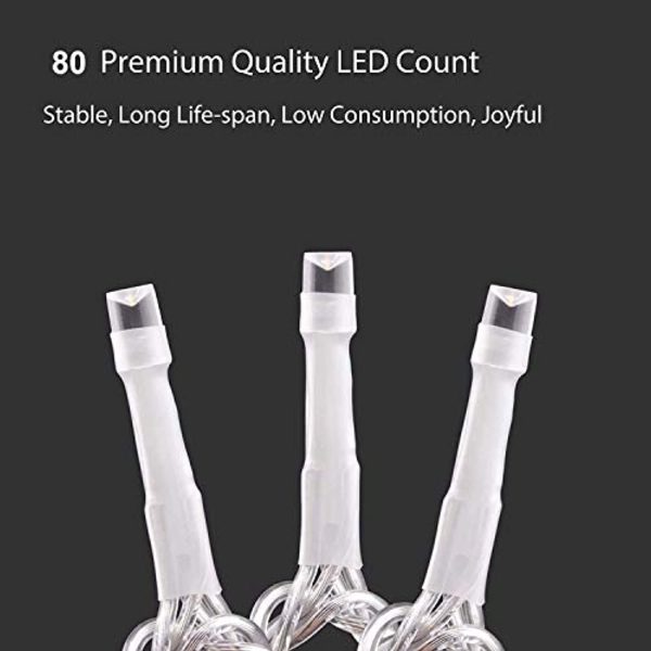 Unihoh Fairy Lights Battery Powered, 80 LEDs 33ft Waterproof Outdoor String Lights with Timer and 8 Lighting Modes for Bedroom Wedding Party Christmas Garden Patio Decoration (Warm White) Online now