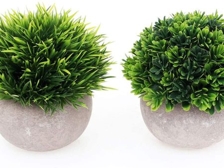 UltraOutlet 2 Pack Small Artificial Plants Centerpiece in Pot Fake Mini Decorative Potted Topiary Shrubs for Office, Home, Inddor, Room Decoration (Pink and Green) Online Hot Sale