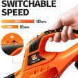 VacLife Leaf Blower, 20V Cordless Leaf Blower with Powerful Motor & Long Runtime, Lightweight Leaf Blower with 2 Airflow Modes for Snow Blowing & Lawn Care, Model: LB-570, Orange (VL707) Fashion