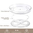 Empaxum 2 Pack Lazy Susan Cabinet Organizer 9  Clear Plastic Turntable Organizer Rotating Spice Rack Kitchen Storage Cosmetic Makeup Organizers for Pantry, Countertop, Fridge, Shelf, Vanity, Bathroom For Cheap