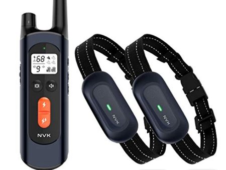 NVK Dog Training Collar, 2 Receiver Rechargeable Shock Collars for Dogs with 2600ft Remote, 3 Training Modes, Beep, Vibration and Shock, Waterproof Training Collar Online Sale