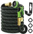 Vezane  Garden Hose Expandable 50ft, Water Hose With 10 Function Spray Nozzle, Heavy Duty Flexible Hose,3 4  Solid Brass Connectors,Lightweight No-Kink Flexible Water Hose Supply