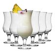 Urban Mixology Bar Supplies  6 Piece Pina Colada Cocktail Glasses Set - Hurricane Style Poco Grande Party Drinking Glass - 460ml Online