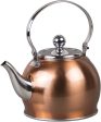 Weftnom 72258 Royal Stainless Steel Whistling Tea Kettle with Removable Infuser Basket, Folding Handle, 1 Quart Sale