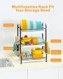 Wizdays Dish Drying Rack, 304 Stainless Steel 3-Tier Dish Rack with Utensil Holder, Cutting Board Holder and Dish Drainer for Kitchen Counter For Cheap