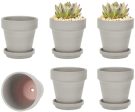 Vensovo  4 Inch Terra Cotta Pots with Saucer - 6 Pack Clay Flower Pots with Drainage, Great for Plants, Crafts, Wedding Favor (4 inch) Sale