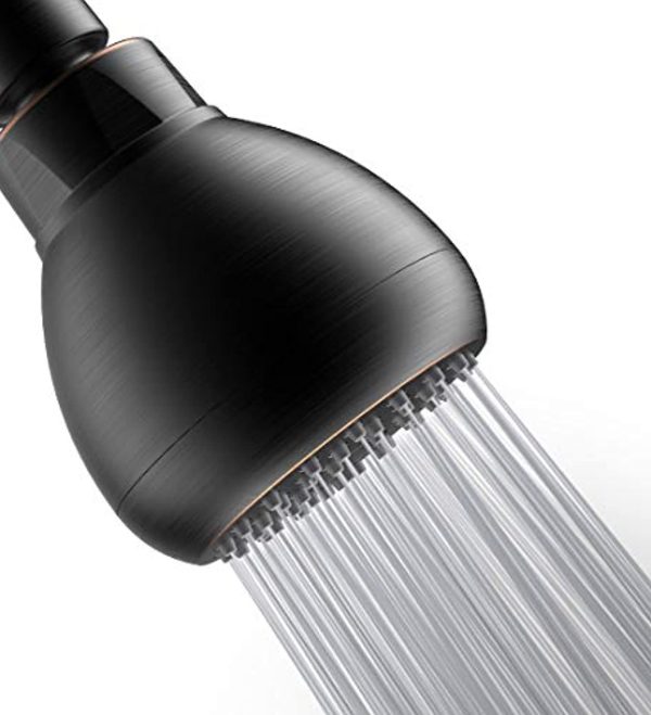 WASSA High Pressure Shower Head - 3 Inch Anti-clog Anti-leak Showerhead - Adjustable Metal Swivel Ball Joint with Filter - Ultimate Shower Experience Even at Low Water Flow and Pressure (Oil-Rubbed Bronze) For Discount